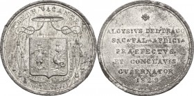 Sede Vacante (1829). Medaglia emessa dal Prefetto dei Sacri Palazzi Apostolici e Governatore del Conclave Monsignore Luigi del Drago