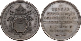 Sede Vacante (1846).. Medaglia emessa dal Camerlengo Tommaso  Riario Sforza