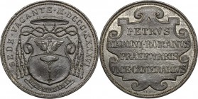 Sede Vacante (1846).. Medaglia emessa dal Governatore di Roma e Vice Camerlengo Monsignore Pietro Marini