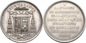 Sede Vacante (1846). Medaglia emessa dal Prefetto dei Sacri Palazzi Apostolici e Governatore del Conclave Alerame Pallavicino