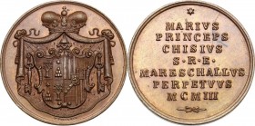 Sede Vacante (1903).. Medaglia emessa dal Maresciallo del Conclave Principe Mario Chigi