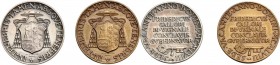 Sede Vacante (1958). Coppia di medaglie emesse dal Governatore del Conclave Monsignore Federico Callori di Vignale