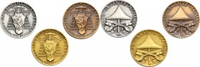 Sede Vacante (1963). Trittico di medaglie emesse dal Cardinale Camerlengo Benedetto Aloisi-Masella
