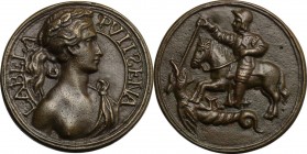 Polissena Romagnola (1418-1456), figlia del Gattamelata.. Medaglia, XV sec