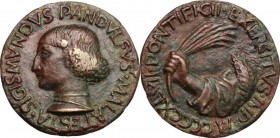 Sigismondo Pandolfo Malatesta (1432-1468), Signore di Rimini.. Medaglia 1447