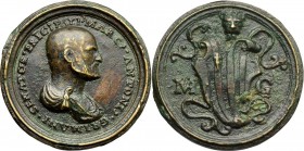 Venezia.  Marcantonio Grimani (1484-1566), senatore.. Medaglia 1553 con bordo modanato
