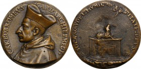 Carlo Borromeo (1538-1584), Cardinale ed Arcivescovo di Milano. Medaglia celebrativa s.d. (1578)