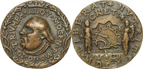 Alvise Leonardo Mocenigo (1583-1657), comandante supremo a Candia contro i Turchi.. Medaglia 1650