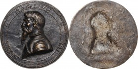Attila (406-453), re degli Unni.. Medaglia unifacie, XVII sec