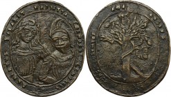 Alberto Valla e Marietta Cornara, sposi.. Medaglia, seconda metà del XVII secolo, Venezia