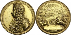 Genova.  Juan Tomás Enríquez de Cabrera (1646 – 1705), Generale e politico spagnolo. Medaglia s.d. (1684) per la liberazione di Genova, bombardata dal...