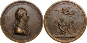 Pietro Verri (1728-1797), economista e filosofo.. Medaglia fusa 1797, commemorativa