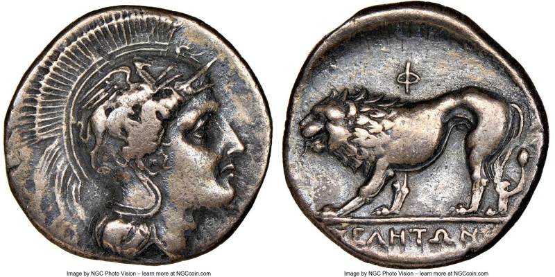 LUCANIA. Velia. Ca. 340-280 BC. AR didrachm (21mm, 4h). NGC VF, edge cuts. Helme...