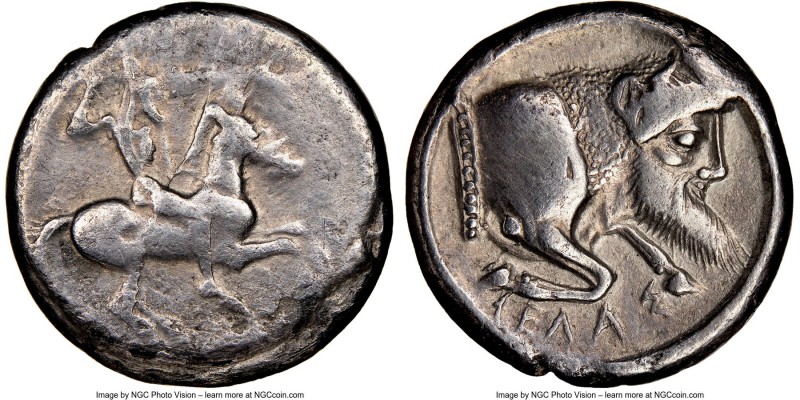 SICILY. Gela. Ca. 490-475 BC. AR didrachm (19mm, 6h). NGC VF, edge filing. Horse...