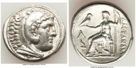 MACEDONIAN KINGDOM. Alexander III the Great (336-323 BC). AR tetradrachm (28mm, 17.16 gm, 4h). XF, brushed, scratches. Posthumous issue of Amphipolis,...