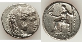 MACEDONIAN KINGDOM. Alexander III the Great (336-323 BC). AR tetradrachm (27mm, 16.84 gm, 3h). Choice XF, porosity. Early posthumous issue of 'Babylon...