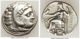 MACEDONIAN KINGDOM. Alexander III the Great (336-323 BC). AR drachm (18mm, 4.04 gm, 12h). VF. Early posthumous issue of Colophon, 310-301 BC. Head of ...