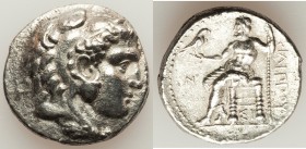 MACEDONIAN KINGDOM. Philip III Arrhidaeus (323-317 BC). AR tetradrachm (26mm, 16.61 gm, 12h). Choice XF, porosity. Lifetime issue of Sidon, dated Regn...