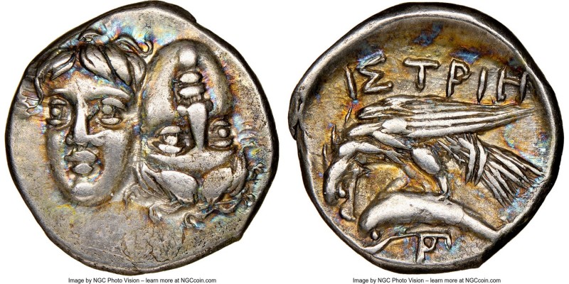 MOESIA. Istrus. 4th century BC. AR drachm (19mm, 9h). NGC Choice VF. Two facing ...