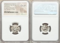 THRACIAN KINGDOM. Lysimachus (305-281 BC). AR drachm (18mm, 12h). NGC Choice XF. Posthumous issue of 'Colophon' in the name and types of Alexander III...