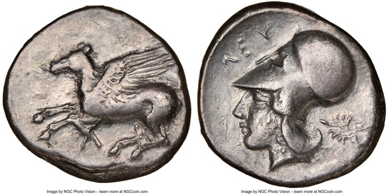 ACARNANIA. Leucas. Ca. 4th century BC. AR stater (21mm, 4h). NGC VF. Pegasus wit...