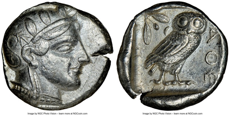 ATTICA. Athens. Ca. 455-440 BC. AR tetradrachm (24mm, 17.19 gm, 2h). NGC Choice ...