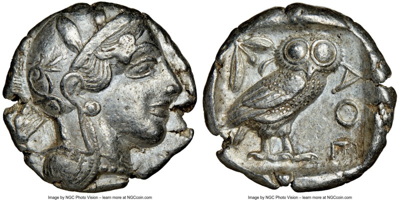 ATTICA. Athens. Ca. 440-404 BC. AR tetradrachm (25mm, 17.14 gm, 1h). NGC Choice ...