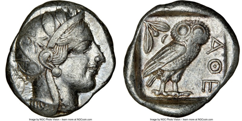 ATTICA. Athens. Ca. 440-404 BC. AR tetradrachm (25mm, 17.18 gm, 10h). NGC Choice...