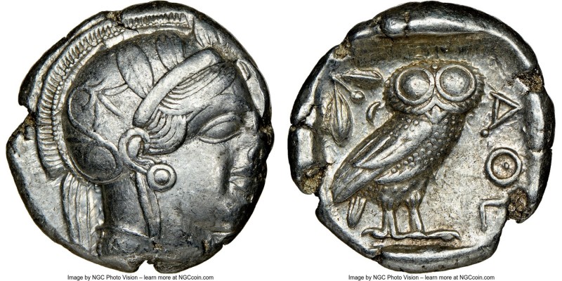 ATTICA. Athens. Ca. 440-404 BC. AR tetradrachm (24mm, 17.15 gm, 10h). NGC Choice...