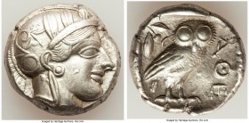 ATTICA. Athens. Ca. 440-404 BC. AR tetradrachm (24mm, 17.17 gm, 3h). Choice XF. Mid-mass coinage issue. Head of Athena right, wearing crested Attic he...