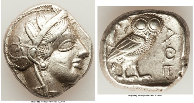 ATTICA. Athens. Ca. 440-404 BC. AR tetradrachm (24mm, 17.18 gm, 5h). Choice XF, ...