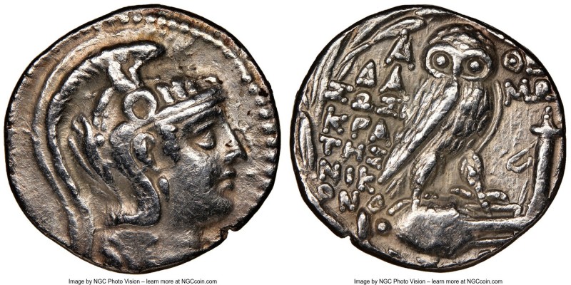 ATTICA. Athens. 2nd-1st centuries BC. AR tetradrachm (30mm, gm, 12h). NGC Choice...
