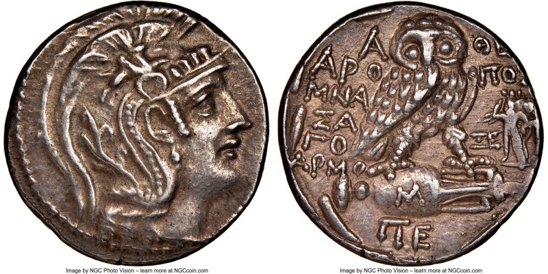 ATTICA. Athens. 2nd-1st centuries BC. AR tetradrachm (27mm, 11h). NGC XF. New St...