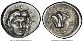 CARIAN ISLANDS. Rhodes. Ca. 250-200 BC. AR didrachm (21mm, 11h). NGC Choice VF. Mnasimaxus, magistrate. Radiate head of Helios facing, turned slightly...