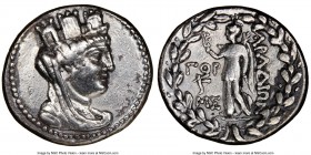 PHOENICIA. Aradus. Ca. 138/7-44/3 BC. AR tetradrachm (28mm, 12h). NGC VF, brushed. Dated Civic Year 173 (87/6 BC). Veiled, draped, and turreted bust o...