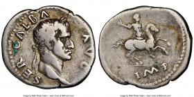 Galba (July AD 68-January AD 69). AR denarius (20mm, 6h). NGC Choice Fine. Rome, July AD 68 - January AD 69. SER GALBA AVG, laureate head of Galba rig...