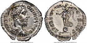 Marcus Aurelius (AD 161-180). AR denarius (20mm, 3.28 gm, 12h). NGC MS 5/5 - 3/5. Rome, December AD 179-17 March AD 180. M AVREL ANT-ONINVS AVG, laure...