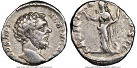 Clodius Albinus, as Caesar (AD 195-197). AR denarius (18mm, 5h). NGC VF. Rome, AD 194-195. D CLOD SEPT-ALBIN CAES, bare head of Clodius Albinus right ...