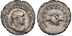 Balbinus (AD 238). AR antoninianus (22mm, 1h). NGC Choice XF. Rome, April-June AD 238. IMP CAES D CAEL BALBINVS AVG, radiate, draped, and cuirassed bu...