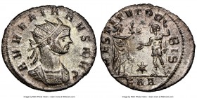 Aurelian (AD 270-275). BI antoninianus (23mm, 3.45 gm, 11h). NGC MS 5/5 - 4/5, silvering. Serdica, 8th emission, , AD 274-275. AVRELIANVS AVG, radiate...