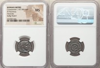 Constantine I the Great (AD 307-337). AE3 or BI nummus (18mm, 11h). NGC MS. Heraclea, 2nd officina, AD 327-9. CONSTAN-TINVS AVG, plain diademed head o...