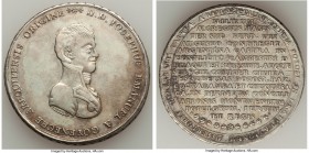Ferdinand VII silver "Potosi" Proclamation Medal 1811 XF (Cleaned), Fonrobert-9395. 43mm. 40.41gm. From the Dresden Collection

HID09801242017

© ...