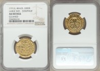 Jose I gold 2000 Reis 1771-(L) AU Details (Cleaned) NGC, Lisbon mint, KM182.2. Large size "JOSEPHUS" variety. 

HID09801242017

© 2020 Heritage Au...