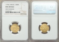 Maria I & Pedro III gold 1000 Reis 1778-(L) UNC Details (Obverse Damage) NGC, Lisbon mint, KM208.

HID09801242017

© 2020 Heritage Auctions | All ...