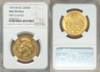 Pedro II gold 20000 Reis 1859 UNC Details (Obverse Cleaned) NGC, Rio de Janeiro mint, KM468. AGW 0.5286 oz. 

HID09801242017

© 2020 Heritage Auct...