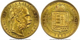 Franz Joseph I gold 8 Forint (20 Francs) 1890-KB AU58 NGC, Kremnitz mint, KM467. AGW 0.1867 oz. 

HID09801242017

© 2020 Heritage Auctions | All R...
