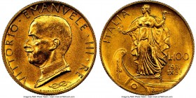 Vittorio Emanuele III gold 100 Lire 1931-R MS63+ NGC, Rome mint, KM72. 

HID09801242017

© 2020 Heritage Auctions | All Rights Reserved