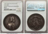 "Adam Stanislaus Grabowski" Medal 1742-Dated XF45 NGC, H-CZ-3895. Struck for Adam Stanislaus (Stanislaw) Grabowski, Bishop of Chelmno and Kujawy and P...
