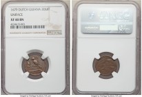 Dutch Guiana copper Uniface 2 Duit 1679 XF40 Brown NGC, KM3, Scholten-1434b (R). A rare offering of this uniface type, circulated here but much better...