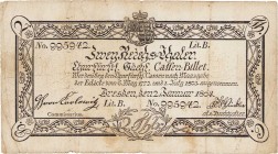 Altdeutsche Staaten und Länderbanken bis 1871 Sachsen
Kurfürstlich Sächsische Cassen-Billets 2 Reichstaler 2.1.1804. Lit. B. Nr. 995942. Commissarius...
